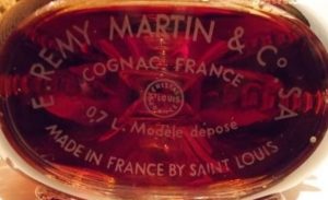 Louis XIII bottle made by Saint Louis; volume stated too.