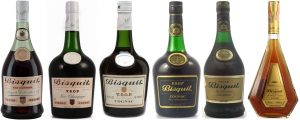 Evolution of Bisquit VSOP-bottles through the decennia