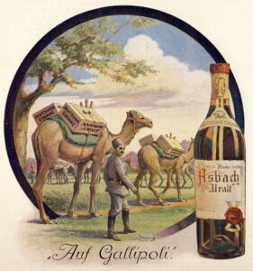 Advertisement for Asbach "Uralt" cognac 