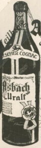Asbach "Uralt" flsh, part of an advertisement