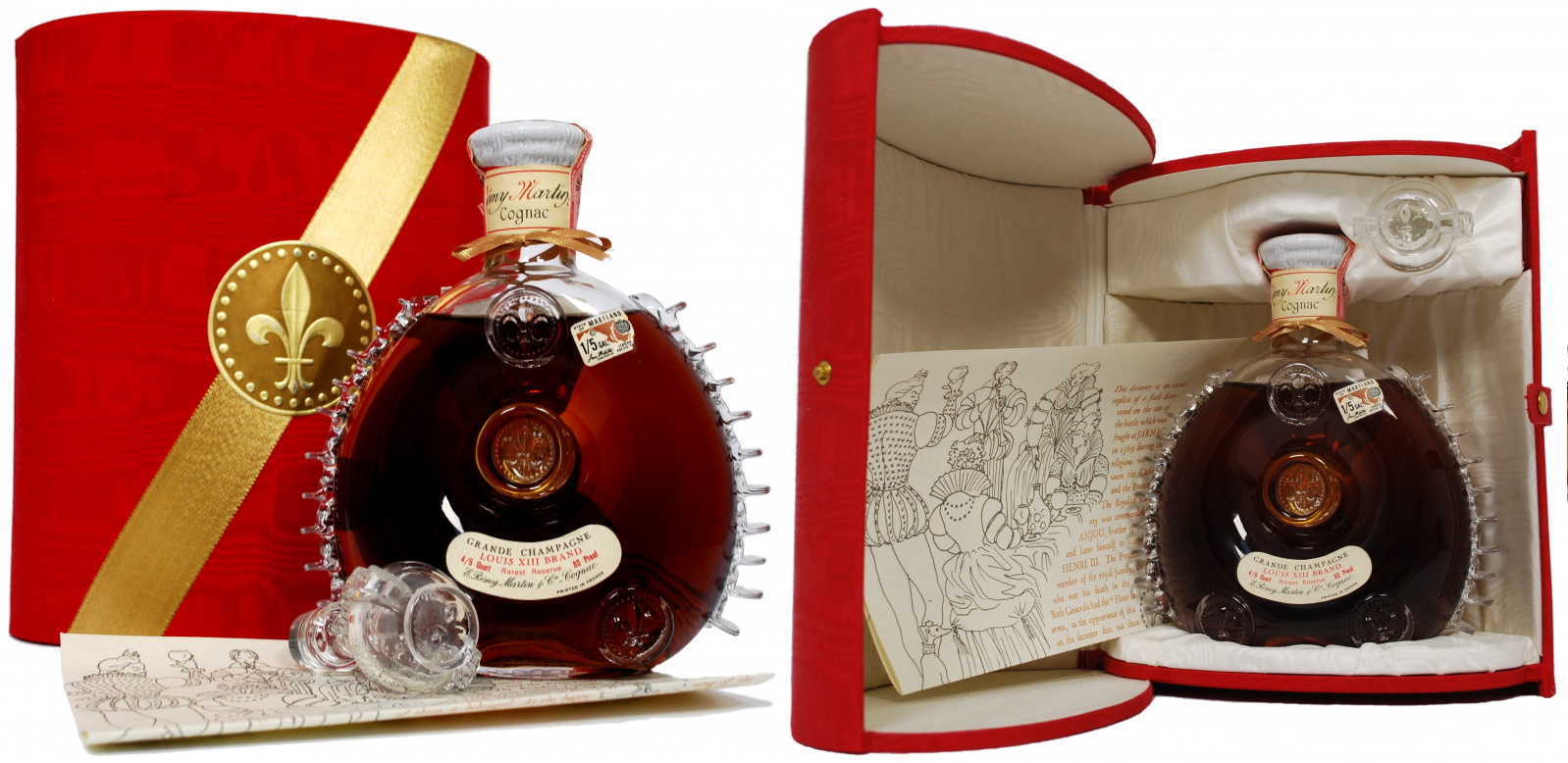 Remy Martin Louis XIII Decanter Baccarat Empty Bottle Glass Box Same Serial