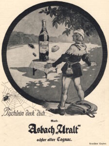 Asbach Uralt, German cognac, 1912