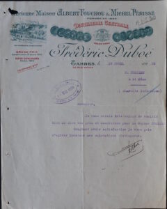 Frédéric Duboé, distillery, letter to Croizet