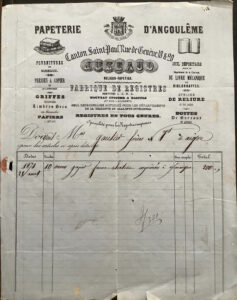 Juzeaud paperware company, here for Gautier Frères