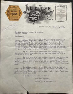Julius Levin, import-export company, here for Foucauld