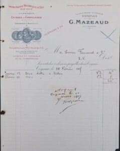 Mazeaud, printing company, with Foucaud
