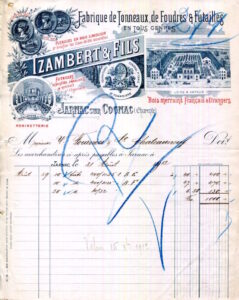Izembert & Fils, Cooper; invoice fro mr. Fournier