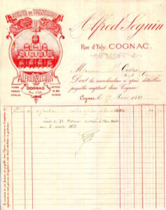 Alfred Seguin, Cooper; invoice to mr. Godrie