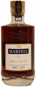 VSOP Blue Swift, 70cl and 40%vol stated; text: cognac vsop finished in bourbon casks (not allowed to be called cognac)