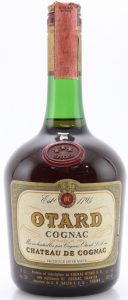 75cl, brownish-green border around the label; distillato di vino stated in brown; cap in bronze and red with a paper duty seal; Italian import for Sacco, Turino (early 1970s)