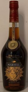 Near the bottom is 'cognac' with 'appellation cognac controlée and an address line even lower on the glass and '70cl e' stated on the back