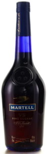 VS with three stars on shoulder blob in blue glass; 70cl