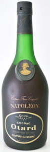 No emblem above 'cognac' but established 1795; Bahrain Duty Not Paid (1970s)