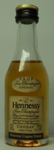 40%GL, 40%Vol and 70 Proof 0.029L stated; on shoulder label: first line: VSOP; second line: Fine Champagne; third line: Cognac