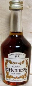 Cognac above Hennessy and very special under Hennessy. 50ml Stated; almost white label