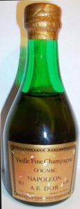 Low 5cl bottle; vieille fine champagne; gold wax cap