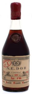 Red wax top with AEDOR on it, 1893 on the label; 1893 written in the blob