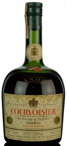 Brand liqueur cognac on the shoulder; with a paper seal on top. 4/5 Quart.