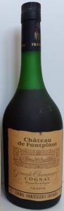 Chateau de Fontpinot, grande champagne; Frapin named on the label and on the cap; with 'Cognac Französisches Erzeugnis' and without a paper seal; 40° and 70cl (1970-80s)