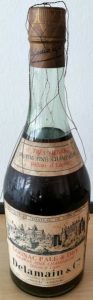 Pale & Dry with a paper neck label, Tres Vieille grande fine champagne; Roullet & Delamain; est 1950s