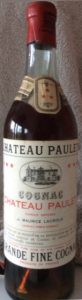 Grande fine cognac, three stars; J. Maurice Lacroux is printed below 'Chateau Paulet'