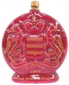 Crest in a red carafe de Limoges, 1986 (Asian import)
