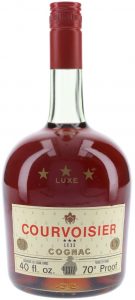 *** Luxe, 40 FL OZ. 1,13l stated and 70° Proof (1970s). Differences with previous bottle: the l of 1.13 and the °. Also the neck label has vanished.