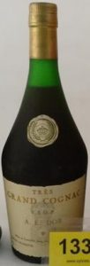 VSOP Très Grand Cognac, gold coloured cap and different shape of bottle