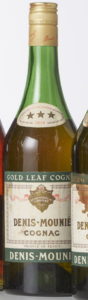 Three stars on the neck label; suppliers of fine cognac; yellow capsule; 70cl (1960s); yellow screw cap