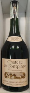Chateau de Fontpinot, grande champagne; name Frapin not stated; black capsule, content not stated, with a paper duty seal (1970s).