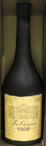 Cognac Frapin on top of the label; 70cl VSOP Fine Champagne stated above VSOP