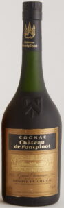 750ml and 41% alc./vol. stated; Cognac printed above Chateau de Chateau; an embossed emblem on the shoulder, with '1er cru du cognac' stated between grande champagne and reserve du chateau
