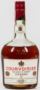 VS 4/5 quart, imported by Taylor & Comp. and has a paper duty seal; less text on main label