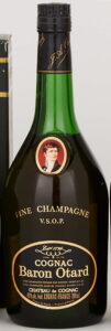 40%alc/vol and 700ml stated; 'fine champagne vieillie par Otard'