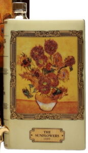 Van Gogh: The Sunflowers; Edition Limitée is printed on the bottom; 70cl (70cl's bottles are in a box with just the one painting of the sunflowers)