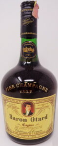 75cl import by Sacco; different capsule with Otard on it and with decorated edge 