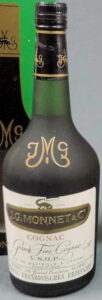 70cl grande fine cognac; salamander attached to the black part of the label, black capsule; Französisches Erzeugnis