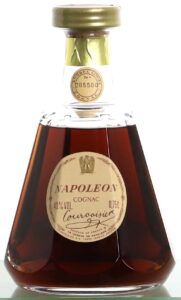 With 40%VOL and 0.75L stated; and: produce of France, Le Cognac de Napoleon (above the address line) 