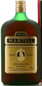 70cl; with 'VSOP' above 'Martell'