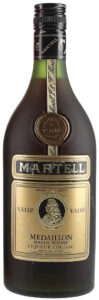 Capsule is completely black with the name Martell on it, not a signature; special reserve; 70cl bottle (not indicated); 1980s