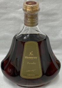 With a green label, Extra, rare cognac; e70cl