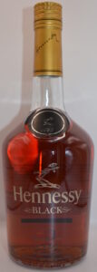 Hennessy Black in a transparant bottle; 75cl