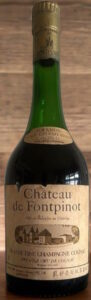 Chateau de Fontpinot, grande champagne; name Frapin not stated; bronze coloured cap; Singapore import, Asian characters underneath