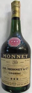 4/5 quart stated and 84°proof, imported by Munson G. Shaw, New York; screw cap without an outline around the emblem (after 1964, estim. ca 1970)