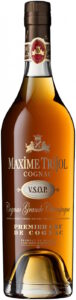 Cognac printed below Maxime Trijol, 70cl